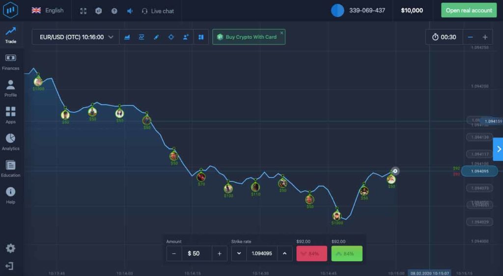 ExpertOption – 데모 계정