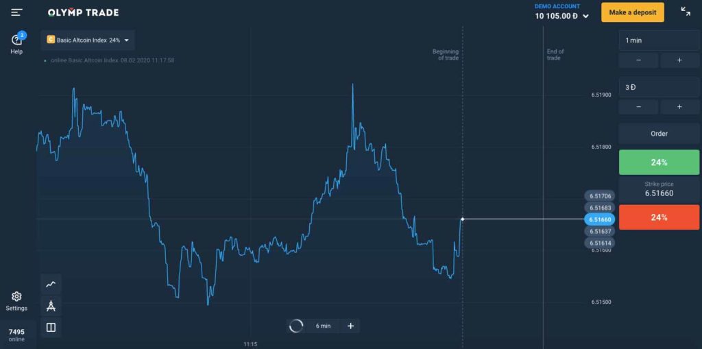 Olymp Trade 무료 데모 계정